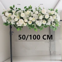 50100cm diy wedding flower wall arrangement supplies silk peony rose artificial flower row decoration wedding arch decoration