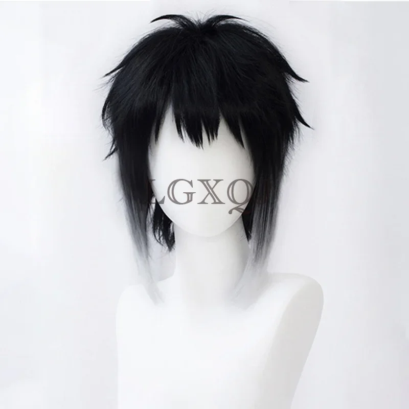 Парик для косплея Ryunosuke Akutagawa аниме Bungo парик бродячих собак 30 см черный белый цвет