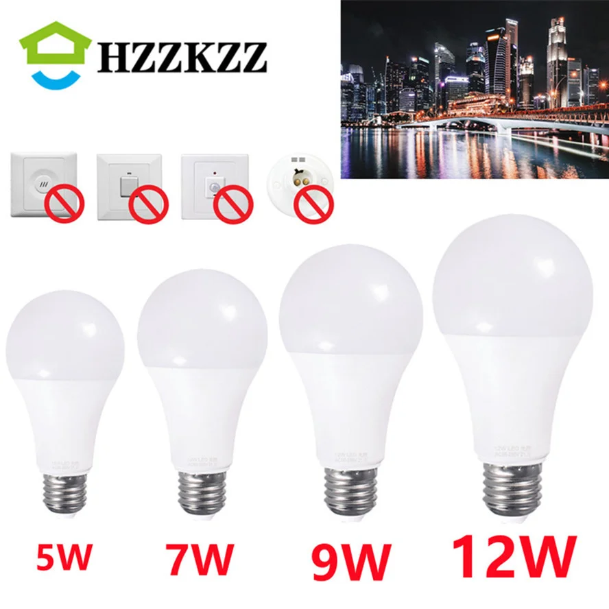 Selling LED Dusk To Dawn Bulb 12W 9W 7W 5W E27 Light Sensor 