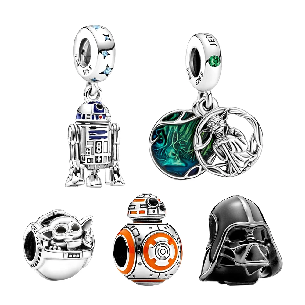 

S925 Personalized Robot Pendant Fit For Ladies Original Pandora DIY Decorative Beads for Bracelets and Necklaces Party Gifts