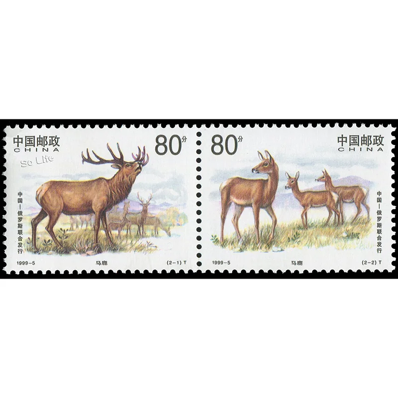 

1999-5, лошадиный олень. Почтовые штампы. 2 шт. Philately, почтовые расходы, коллекция