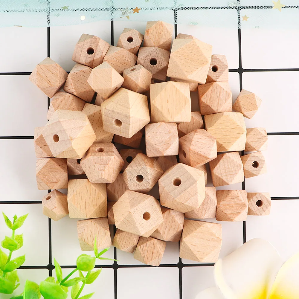 Бусины Из Натурального бука с квадратными буквами 100-1000 шт./партия