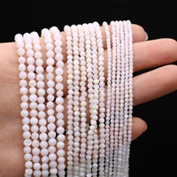 34mm natural white crystal stone beads charms small round loose spacer beads for jewelry making diy bracelet necklace