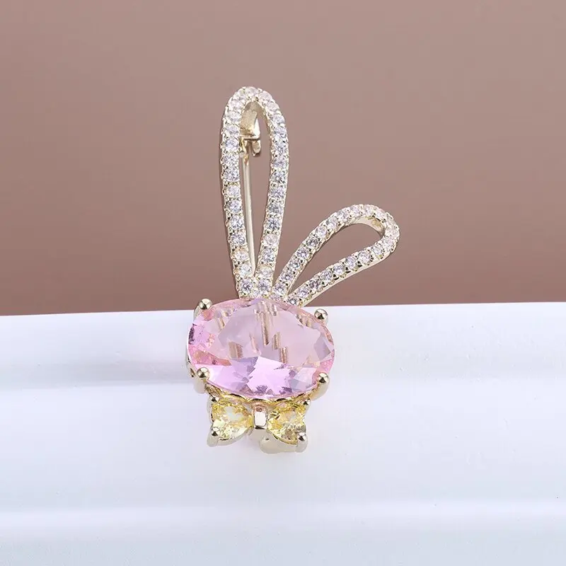 

Trendy Exquisite Cute Shiny Zircon Bow Rabbit Brooch Pin Charm Ladies Clothing Accessories Kids Jewelry Gifts