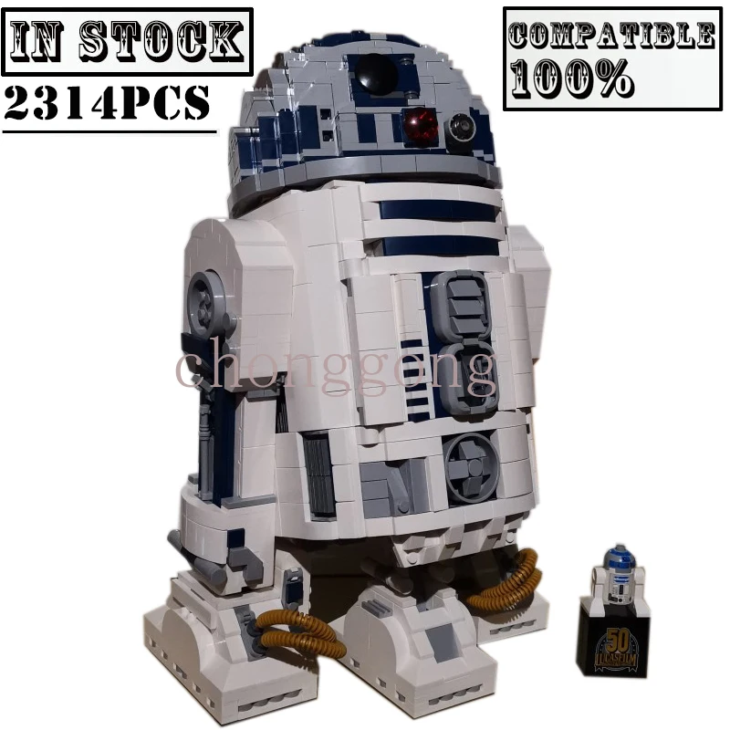 

Классическая модель робота, модель R2d2 Bb8 из космических войн, модель фоторяда 75308, строительные блоки, кирпичи для мальчиков, подарок на день ...