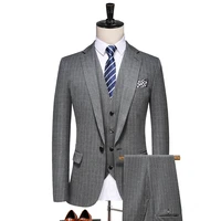 jacketvestpants 2022 boutique fashion men plaid casual suit high end social formalwear 3 piece suit for the groom%e2%80%99s wedding