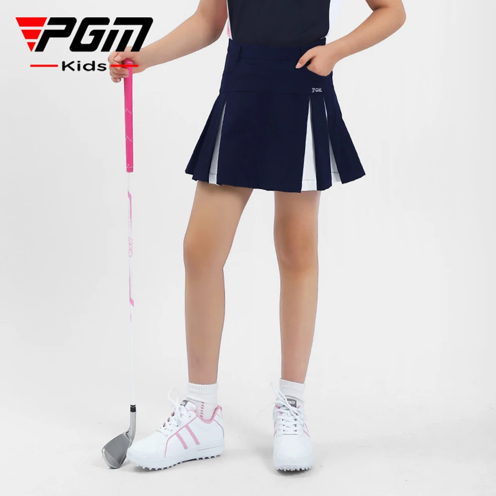 

PGM Golf Girls Dress Soft Stretch Quick Dry Short Skirt Summer Sports Kids Clothing