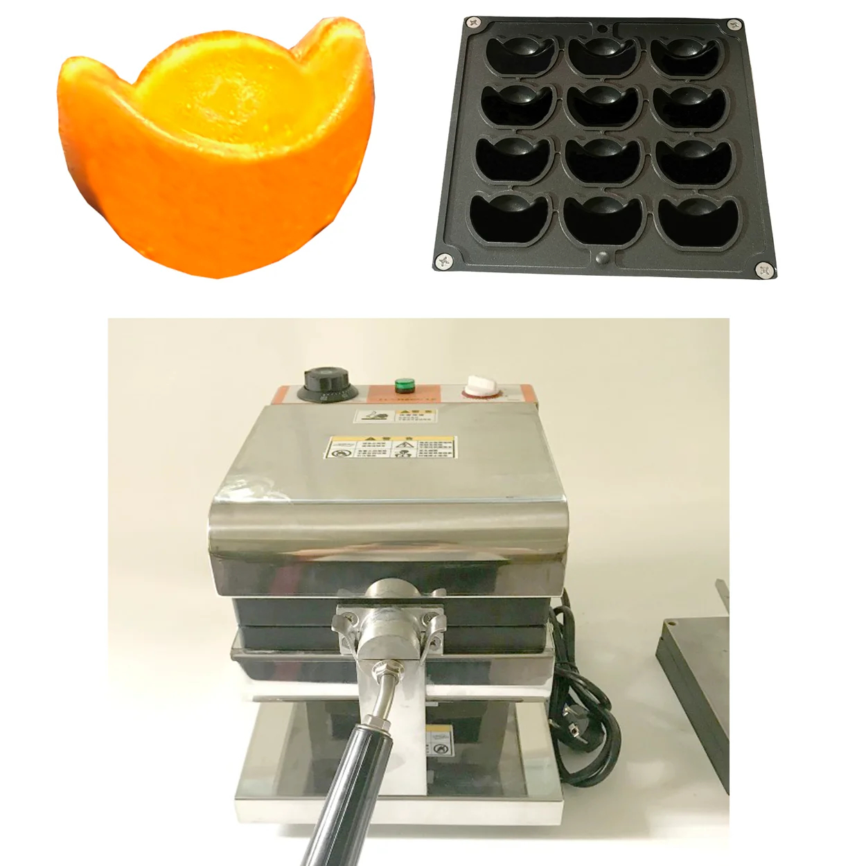 

Electric 12 PCS Mini Gold Coin Shape Waffle Making Machine Ancient Gold Treasure Waffle Mold
