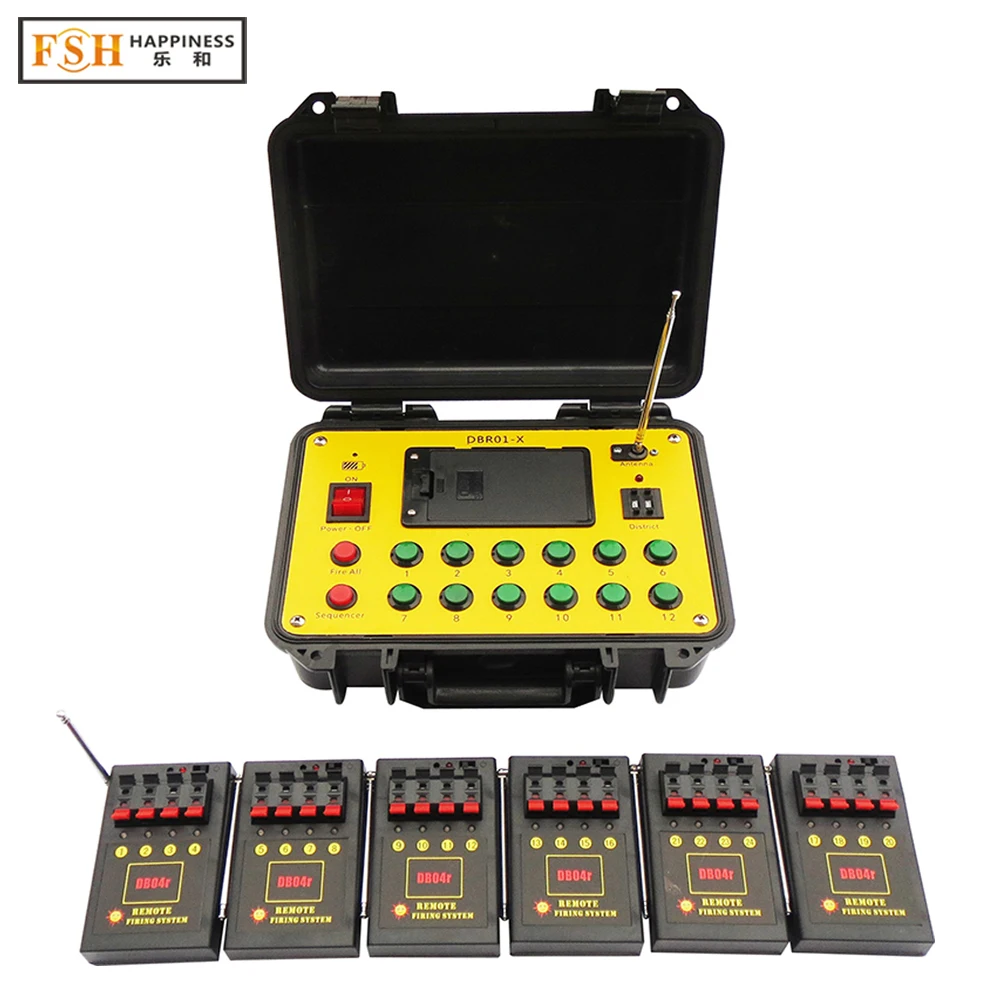 

Happiness 24 CUES Sequential Fire 500M Wireless Remote Control Pyrotechnic Fireworks Firing System For Party Stage