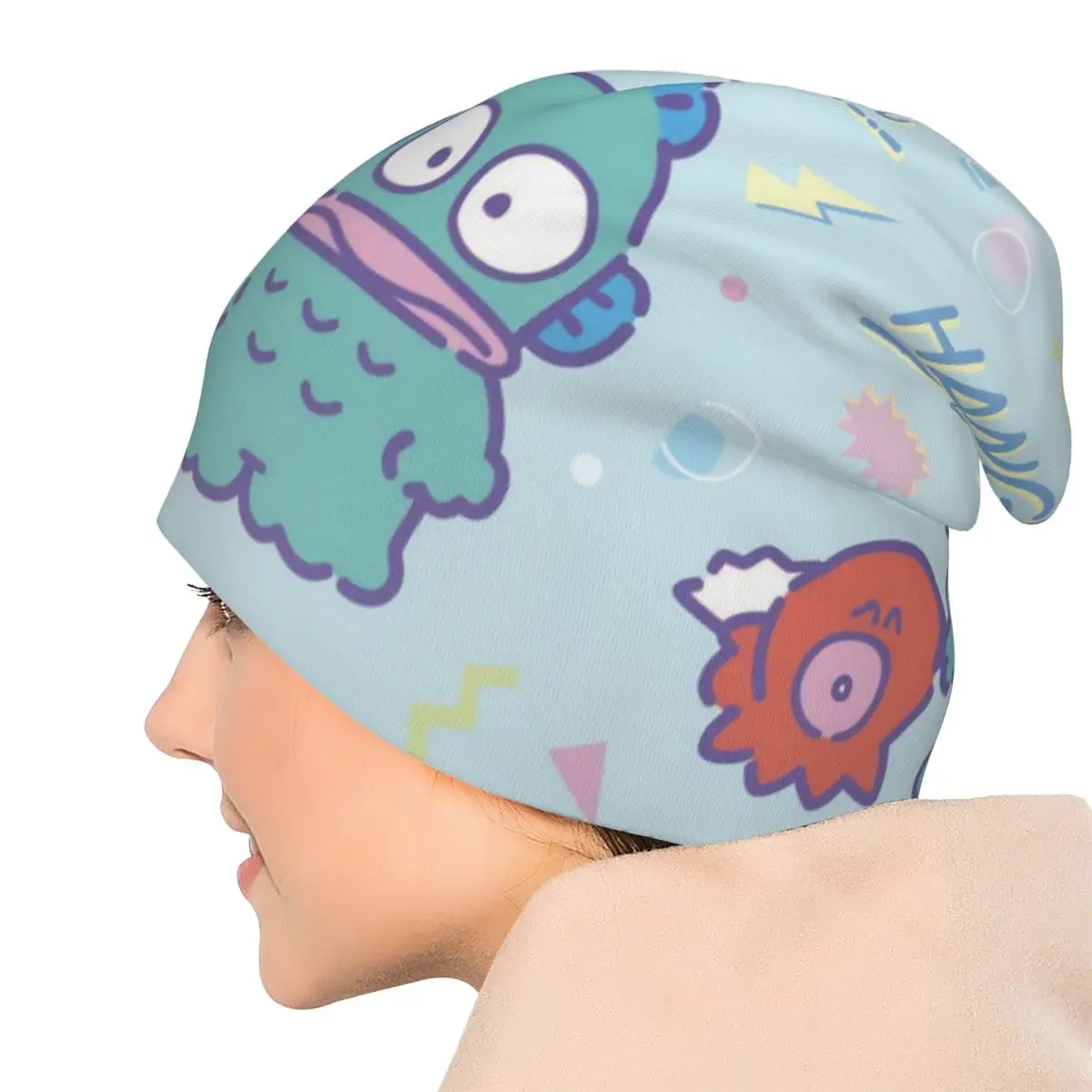 Капот Kawaii Fish Hangyodon, крутая уличная шапка Skullies, мужские и женские теплые шапки двойного назначения (art.: 3920d3850bee9) - 3920d3850bee9