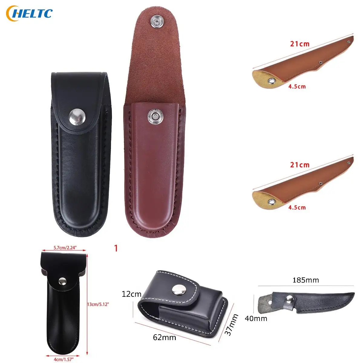 

Leather Pocket Belt Loop Hunt Hiking Knife Sheath Holster Wear Resistant Pouch Multi Tool Case Outdoor Camping Artificial Holder