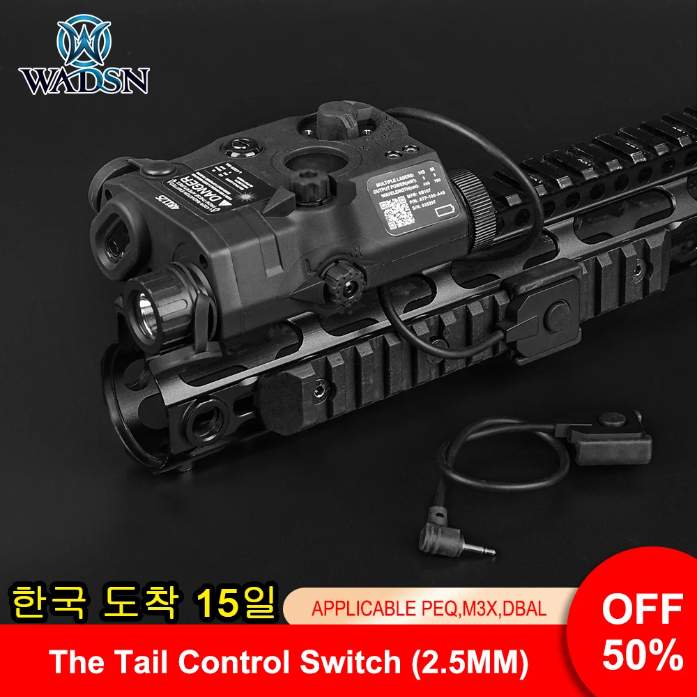 

WADSN Tactical Airsoft Remote Control Modlite ModButton Lite Pressure Tape Switch for SF M300 M600 Weapon Light DBAL A2 PEQ15