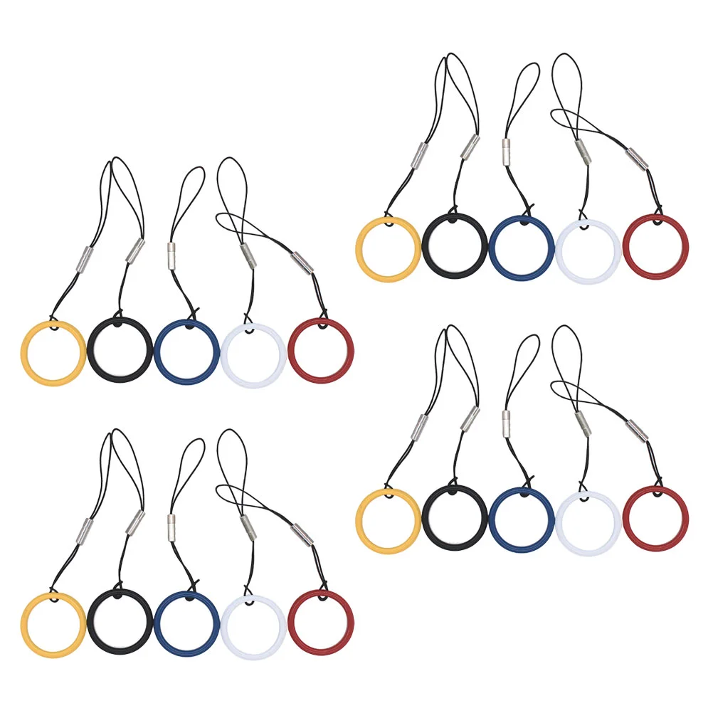 

20pcs Alloy Phone Hanging Ropes Phone Non-skid Finger Ring Phone Lanyards