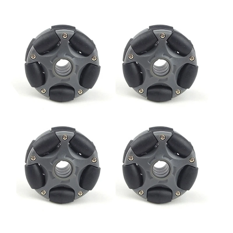 4Pcs 58Mm Plastic Omni Wheel For RC Robot Kit Servo Motor 14135 ROS Platform Omnidirectional Motion