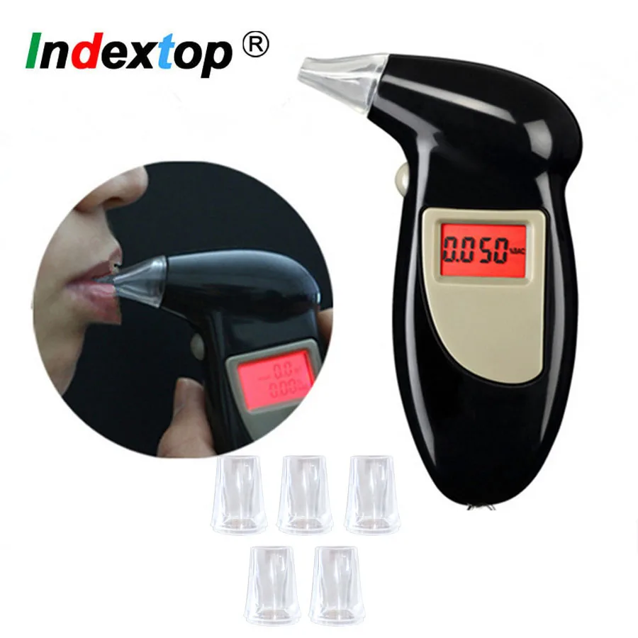 

Professional Alcohol Breath Tester Breathalyzer Analyzer Detector Test Keychain Breathalizer Breathalyser Device LCD Screen