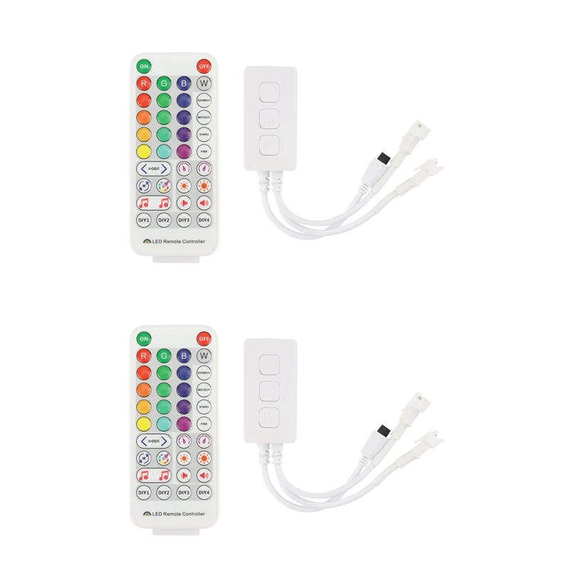 

2X SP511E Wi-Fi музыкальный светодиодный пульт управления для WS2812B WS2811 адресная Пиксельная RGB-лента с двойным выходом Alexa Голосовое управление чер...