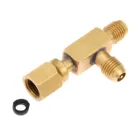 Переходник для тройника кондиционера Yetaha 14 дюйма, наружная шина X 14 дюйма, наружная шина X 14 дюйма, внутренняя резьба SAE с разъемом cw, сердечник клапана