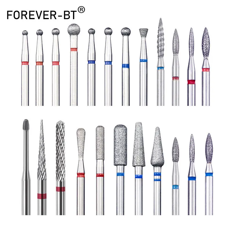 

2Pcs Tungsten Carbide Nail Drill Bit Milling Cutter For Manicure Pedicure Nail Files Diamond Nail Art Equipment Accessory Tools