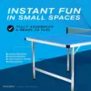 Midsize Ping Pong Table Set | Outdoor/Indoor, Weatherproof | High-Performance Ping Pong Paddles & Balls | 100% Pre-Assembled 3