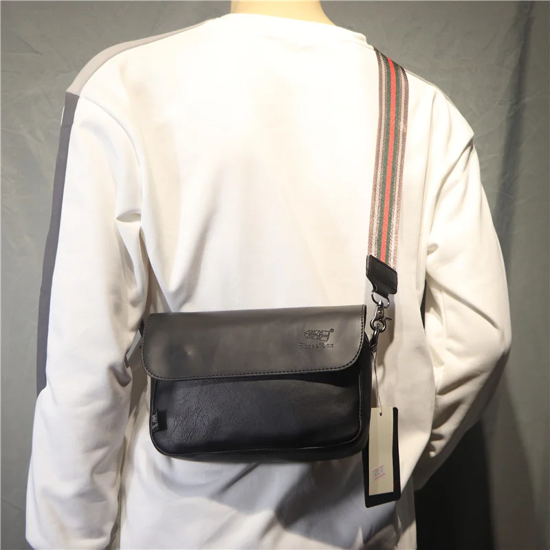 

Japan and South Korea leisure cross carrying ribbon bag fashion outdoor sports broadband men's single shoulder bag fashion