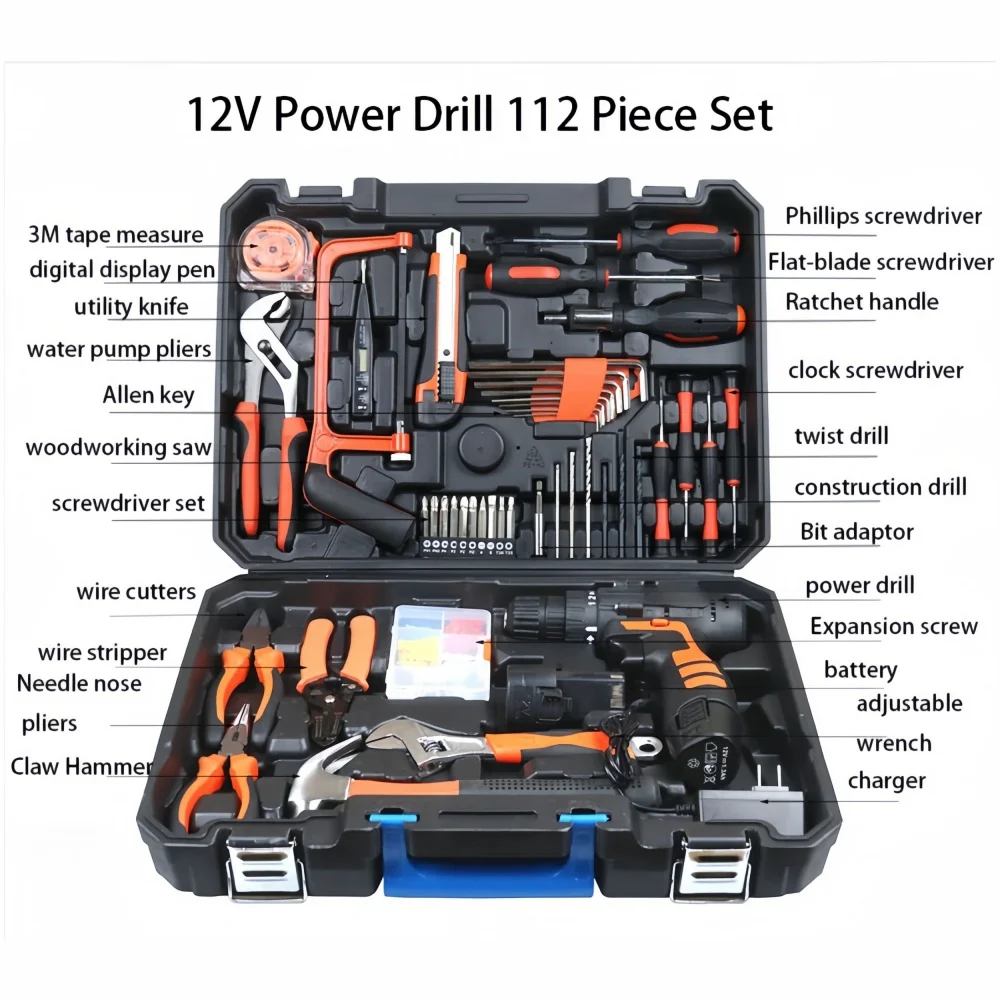 16/28/35/91/102/112 шт. набор аккумуляторных электроинструментов электрических ручных