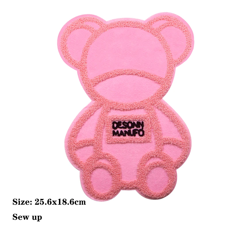 Милый медведь Белоснежка синельная икона вышивка аппликация нашивки для одежды