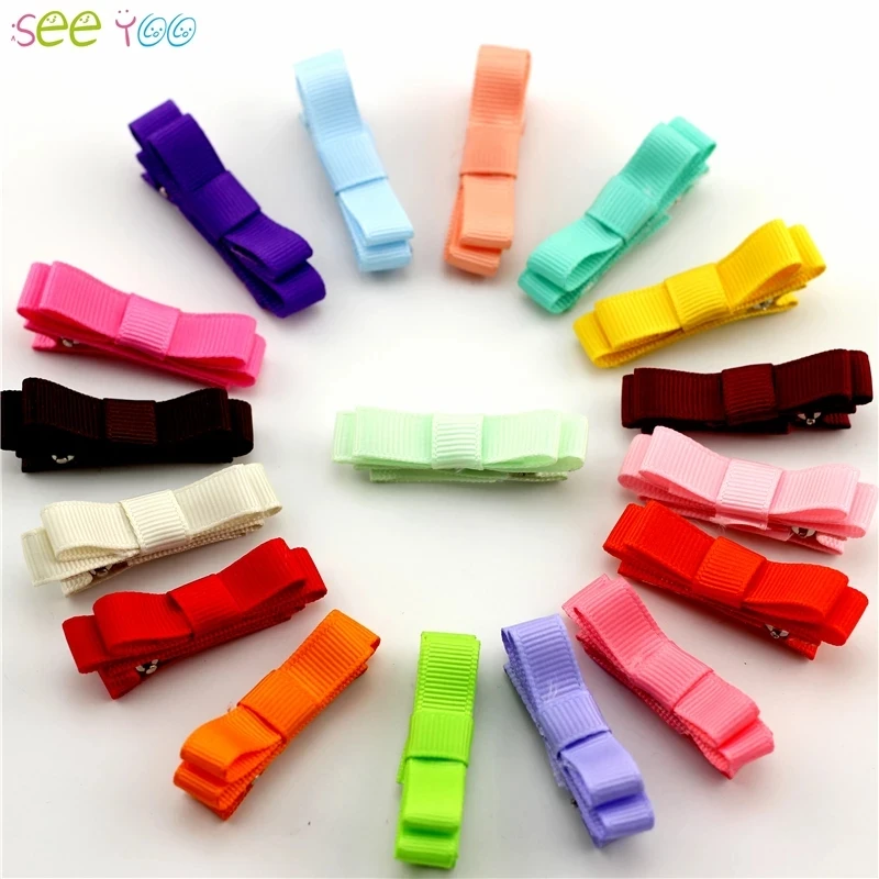 Boutique girls Ribbon Bows with hair clip hair accessories for baby girl's Hair Clips Children hairpins hair ornaments 30pcs/lot