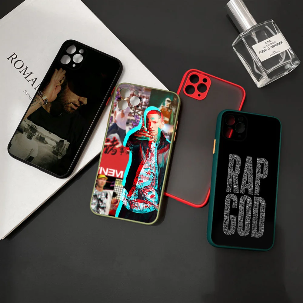 New Trend Eminem RAP GOD Phone Case For iPhone 16 15 14 11 12 13 Pro Max Mini X XR XS 7 8 Plus SE 16Pro Matte Translucent Cover