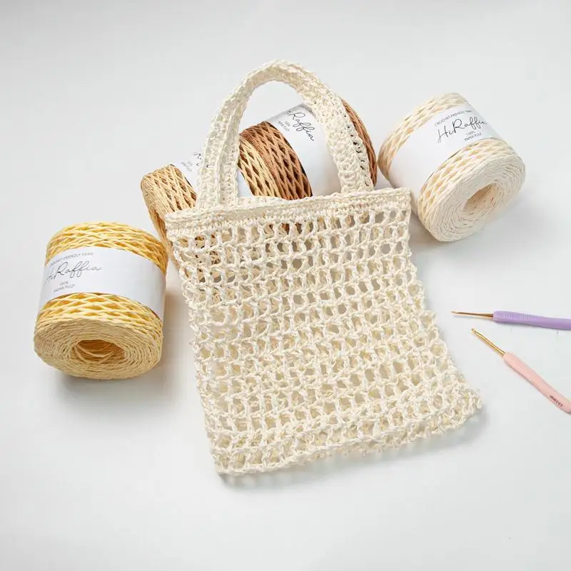 150 м бумажная лента из рафии DIYs Craft соломенная пряжа для вязания крючком бумажные