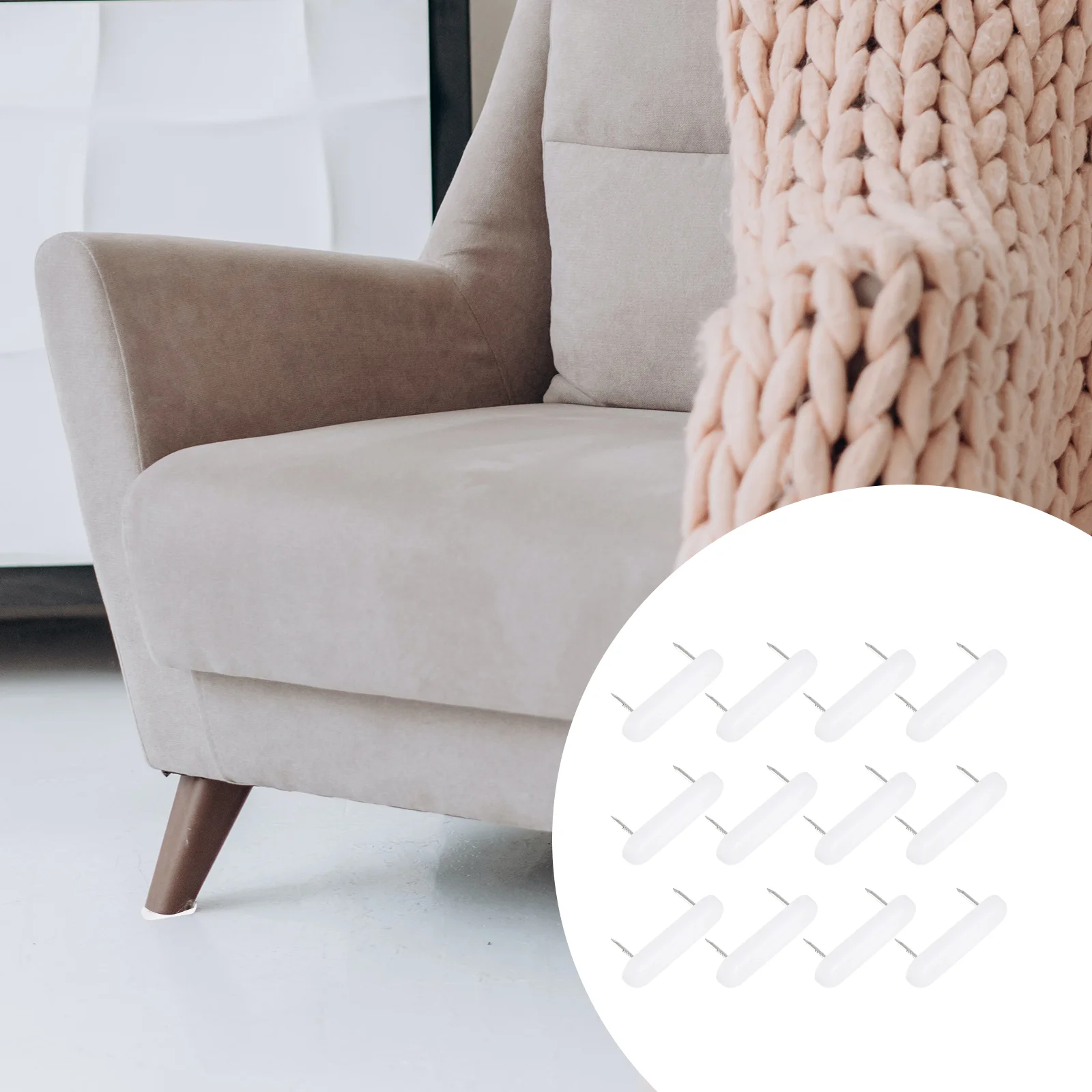 

100Pcs Chair Nail Pads Furniture Glide Chair Foot Nail Floor Protection Nail Protective Nail Pads for Decor