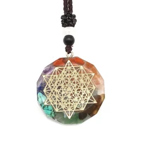 energy generator orgone amulet 7 chakras pendant necklace orgonite meditation balance emf protection sweater chain jewelry