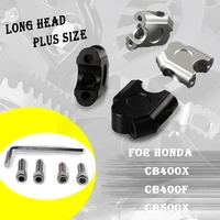 for honda cb 400x cb400f cb 500 x long head plus size cnc aluminum motorcycle height handlebar riser lengthening and heightening