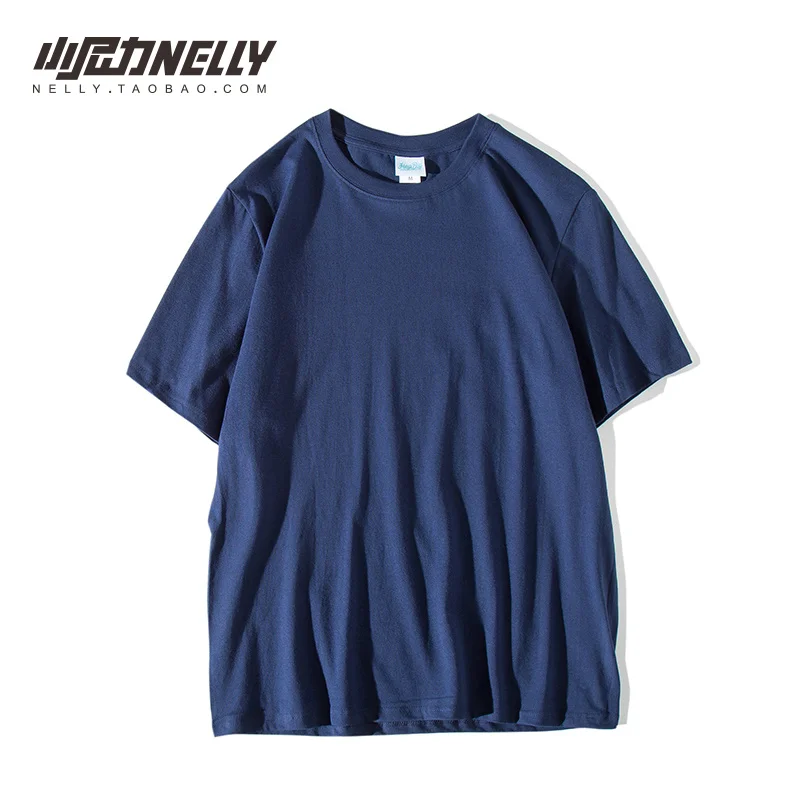 Nelly Versatile Cotton Solid Loose Short Sleeve T-shirt Men's And Women's Clothes |