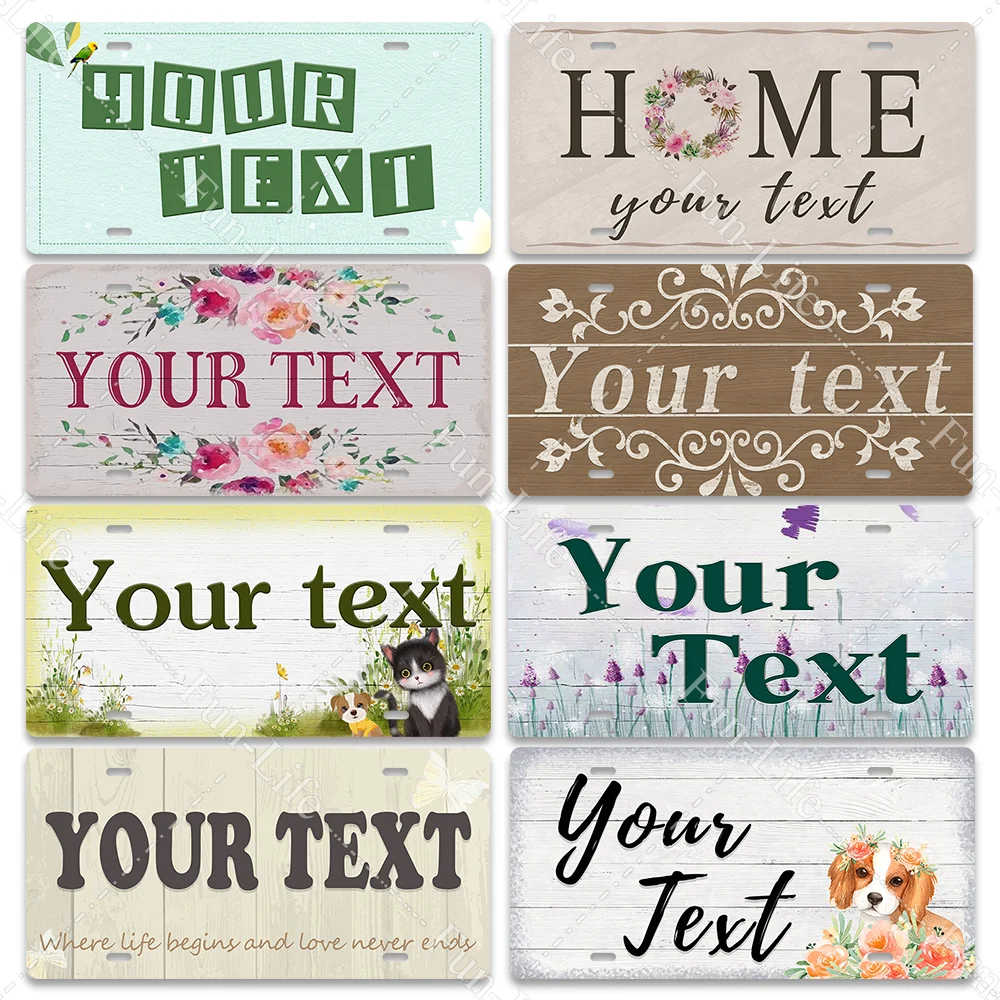 Табличка с вашим текстом на заказ, домашний плакат, винтажные металлические жестяные Ретро знаки для бара, гаража, Настенный декор 15x30 см