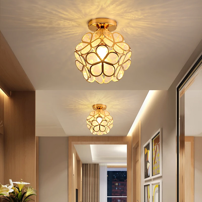 

Nordic Petal Aisle Ceiling Lamp Corridor Ceiling Light Simple Luxury Home Decora Balcony Bedroom Lights Ceiling Chandelier Lamps
