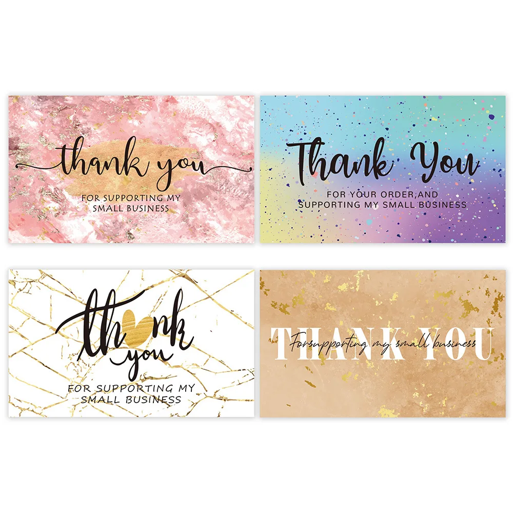 

30pcs Thank You Card for Your Order Card Gorgeous Greeting Enterprise Store Business Cards Gift Pack Decoration Acknowledge Card