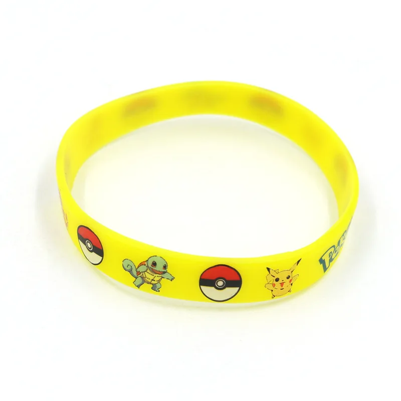 Фото Силиконовый Карманный браслет Pokemon Elf Pikachu, детский мультяшный браслет, детский браслет, браслет с милым принтом, ювелирные украшения для вечерние №5