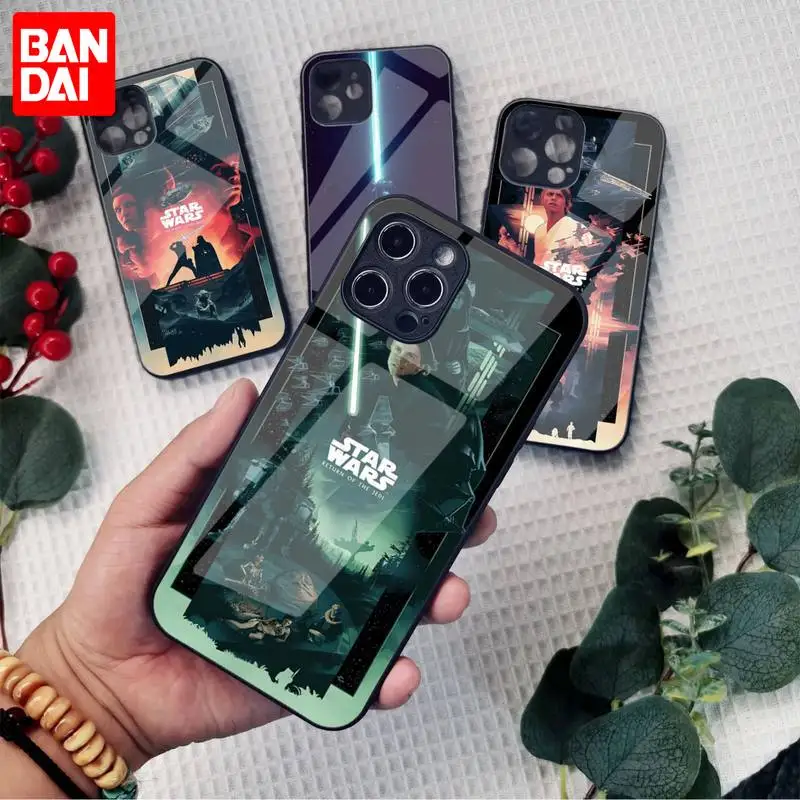 Телефонный чехол Bandai из Звездных Войн для IPhone 13 12 11 Pro Max Mini Xs Xr X 8 7 Plus закаленного