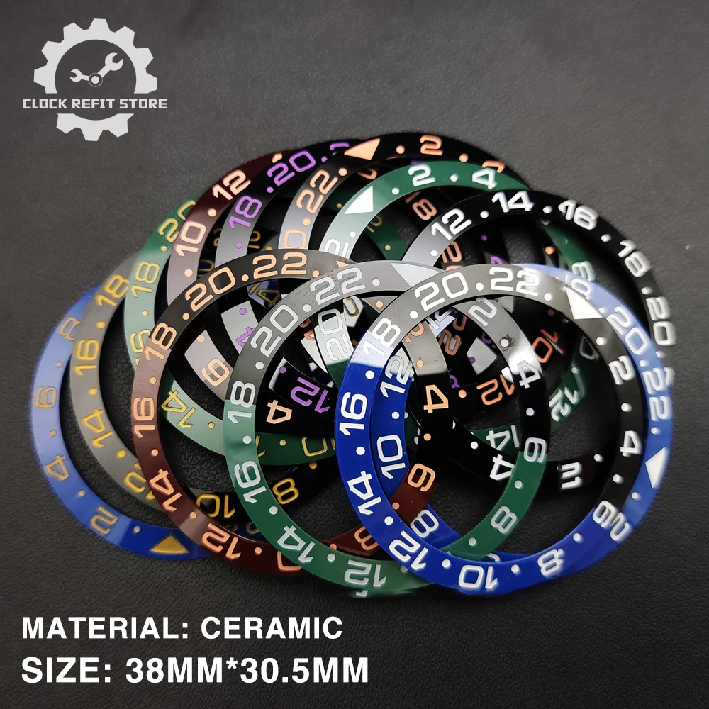 Модификация часов 38 мм Рамка высокое качество керамика популярный GMT двухцветная
