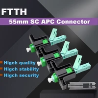 faso 50 500pcs sc connector sc apc fiber optic fast connector single mode fiber optic adapter ftth sm optic quick connector