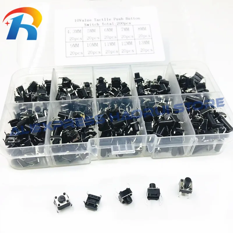 

Набор тактильных переключателей 200 шт.