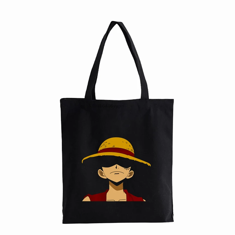 

One Piece shopping bag eco shopper reusable cotton shopping shopper bag string foldable canvas bag anime shopper Shoulder bag
