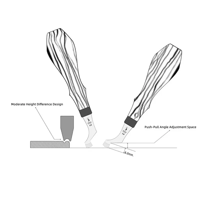 YORKSHINE кожаный маркер с мелкой канавкой из нержавеющей стали 304 кожа ручной работы
