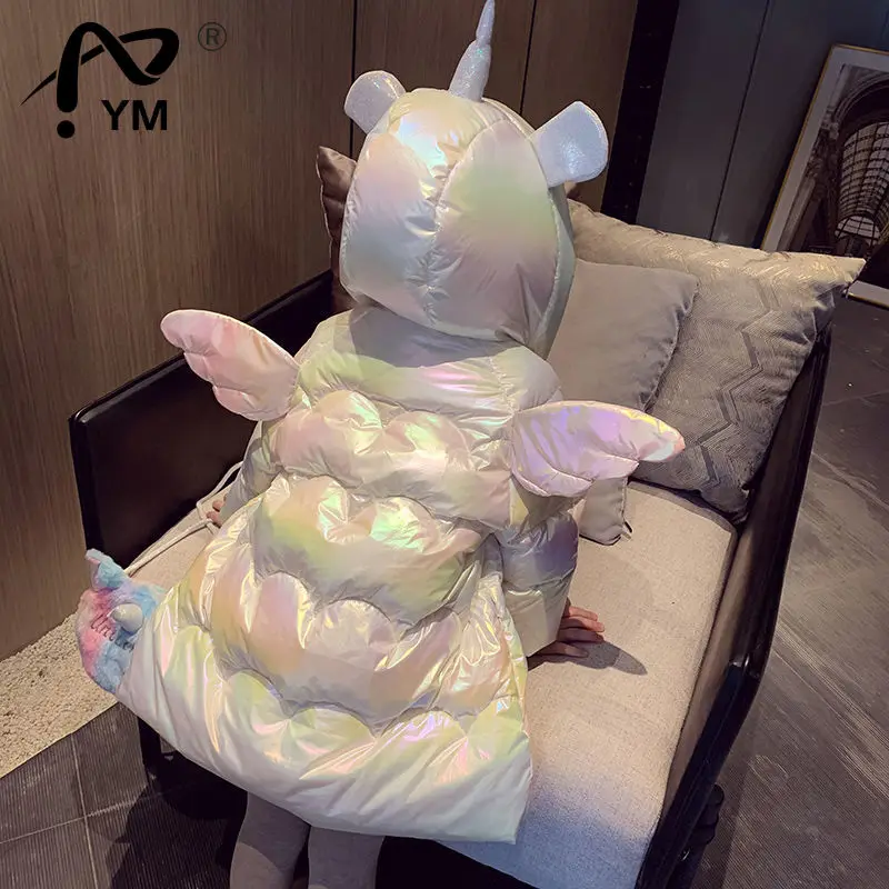 

New Girls Autumn Winter Jackets Child Fashion Hooded Parkas Kids Waterproof Outwear Cute Swings Cotton Lined Children Clothing