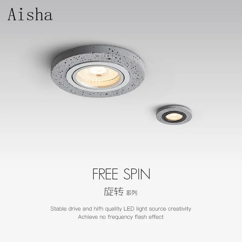 Светодиодный Потолочные светильники в промышленном стиле встроенные цементные