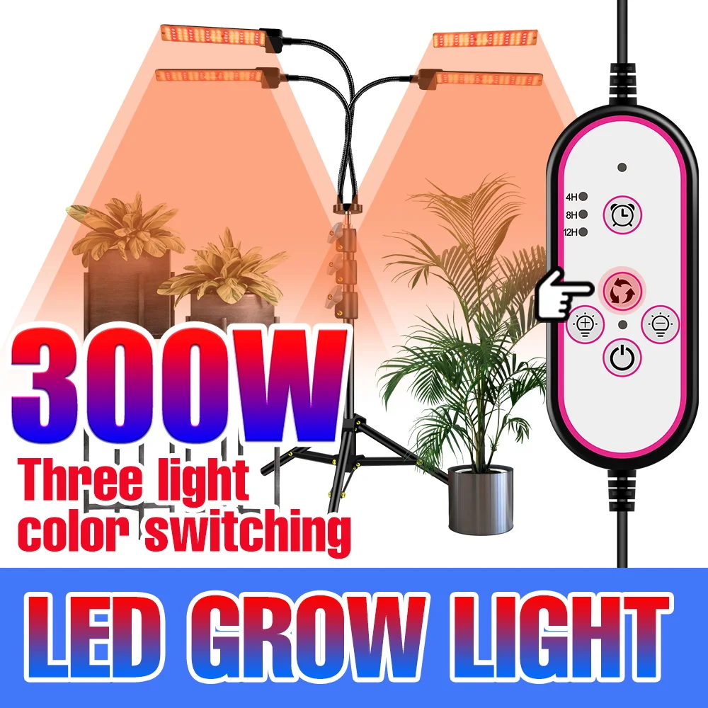 

LED Grow Light Full Spectrum Phytolamp For Plants Flower Seeds Hydroponics Indoor Cultivation Light Dimmable Timing Phyto Lamp