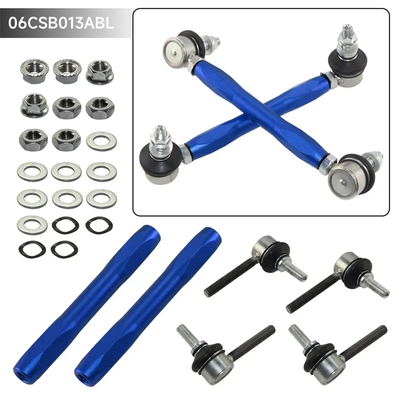 Anti Roll Sway Bar Adjustable Drop Links Front/Rear 10mm x 210-260mm for BMW Honda Mini Lexus Land Rover