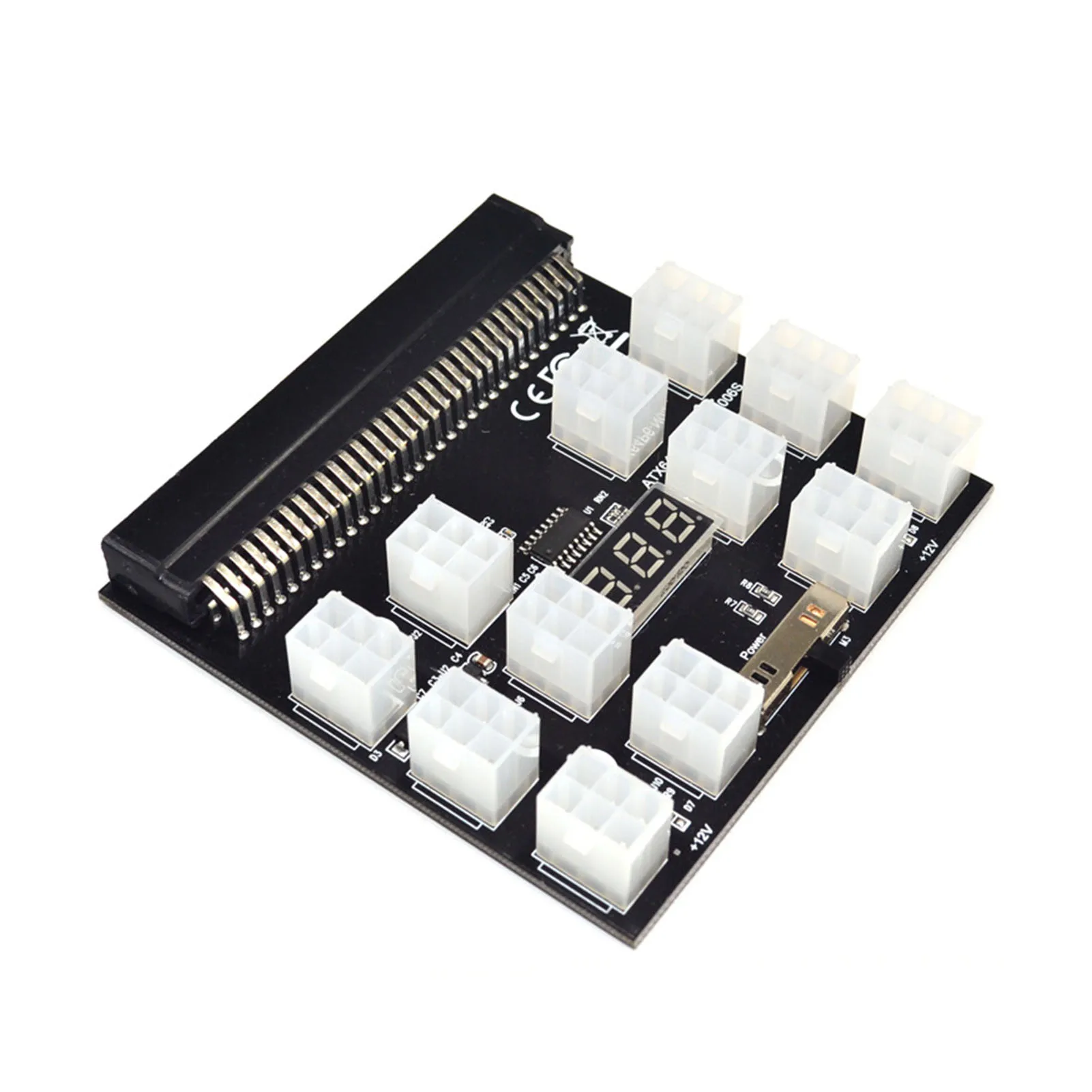 

Professional Graphics Card For Computer Breakout Board Power Module Durable Server Adapter Home Office Replacement 6pin Portable