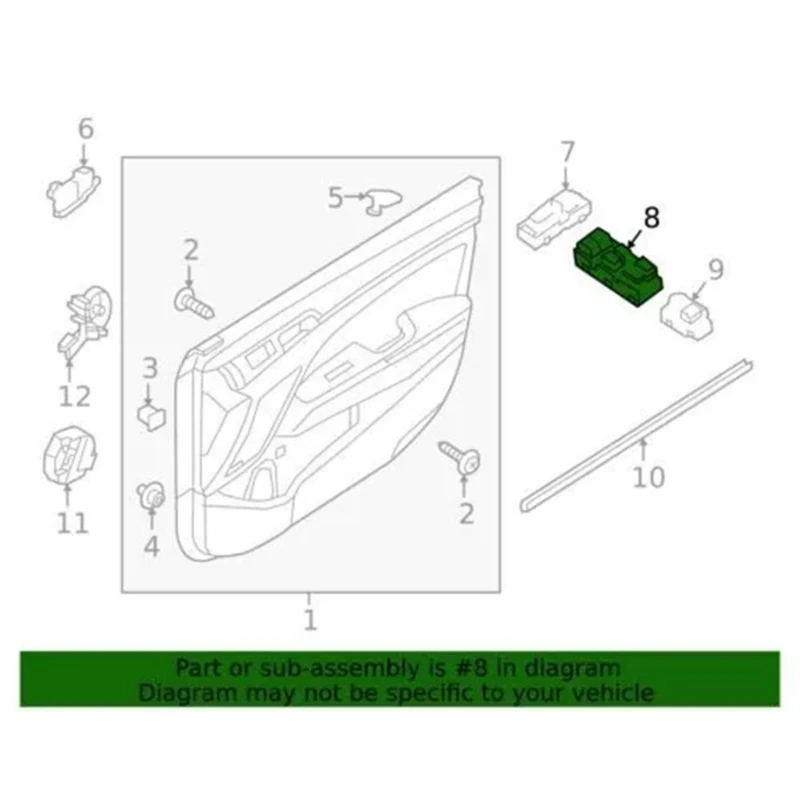 Кнопка управления лифтом для оконного стекла автомобиля с электроприводом