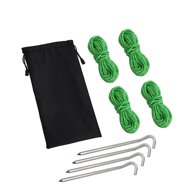 

Camping Equipment Outdoor Accessories Tent Accessories Outdoor Tent Rope Nail Set 4mm Reflective Rope Tent Nail